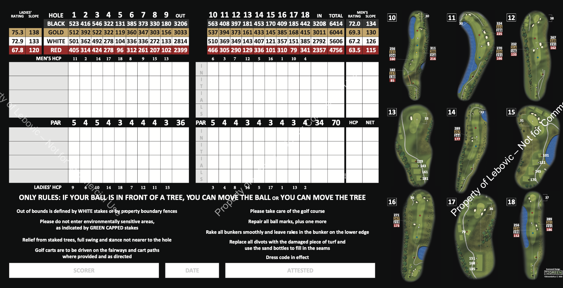Scorecard Back